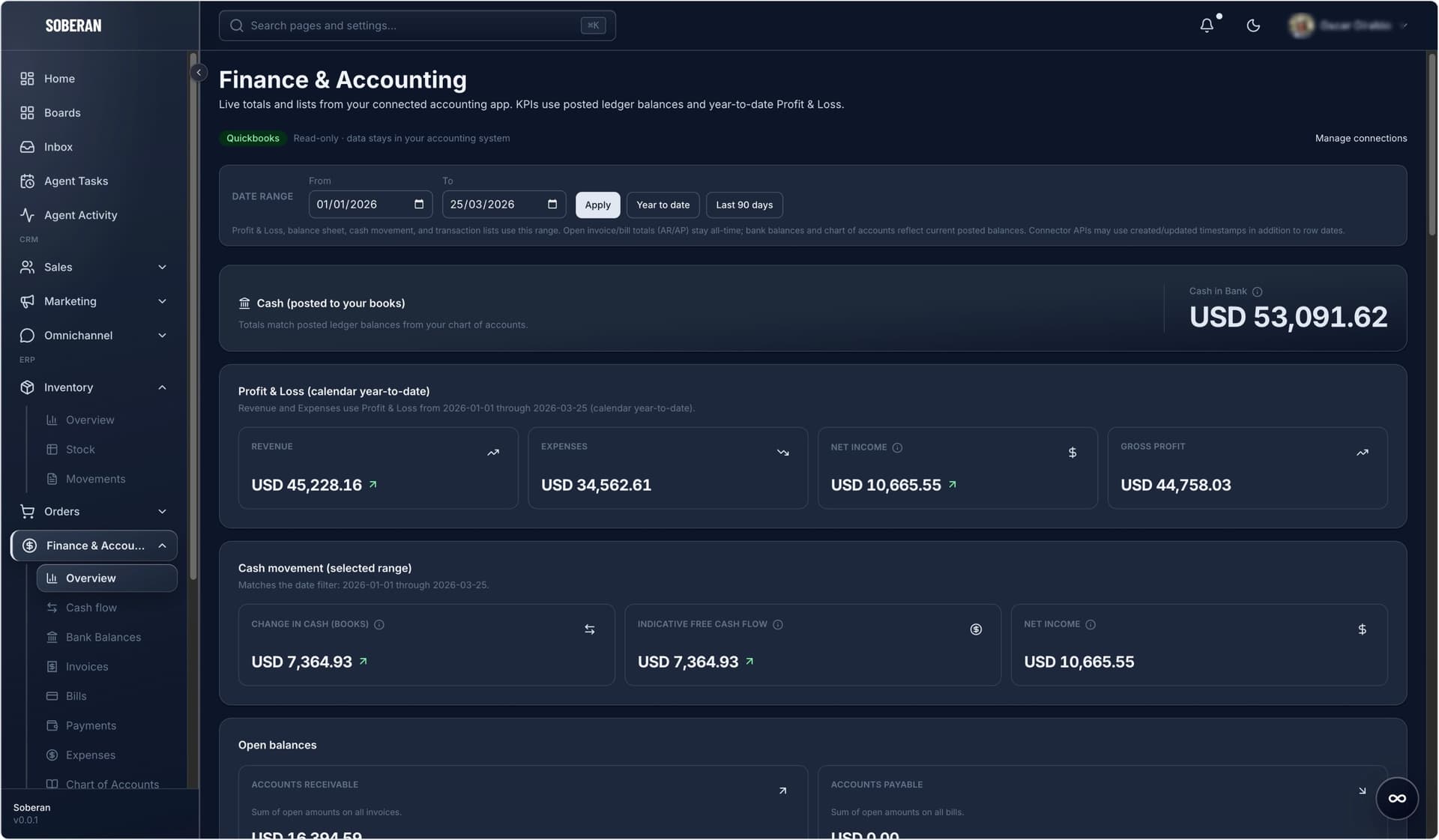 Espacio Soberan de finanzas y contabilidad con registros y controles