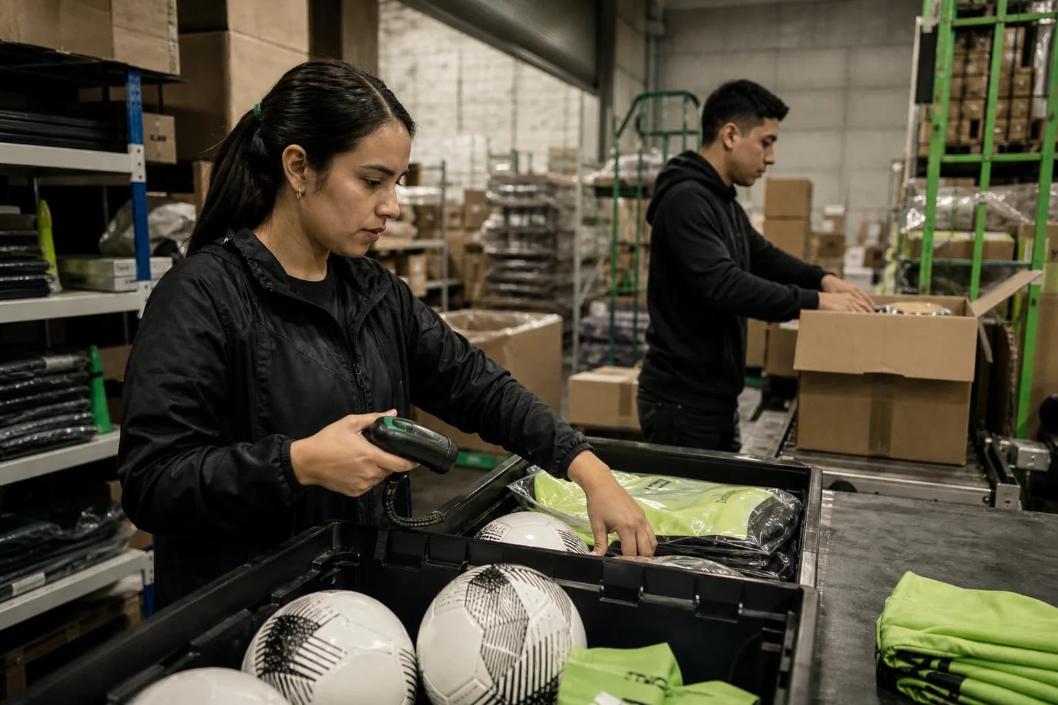 Retail fulfillment operation for sporting goods and apparel